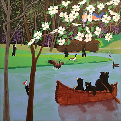 Blackie at the Lower Falls